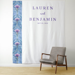 Tenture Élégant floral pourpre