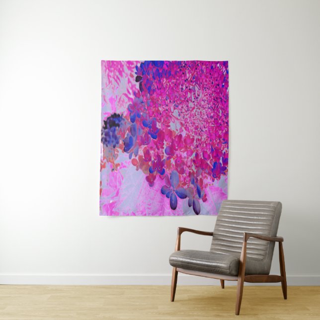 Tenture Elégant Fuchsia et bleu foncé Limelight Hydrangea (En situation)