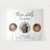 Elegant Funny Kids Photo Engagement Party Contexte