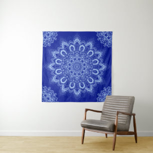Tenture Elégant Mandala bleu