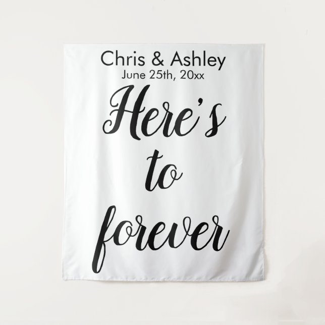 Tenture Elégant Mariage Photo Prop Photo Booth Backdrop (Devant)