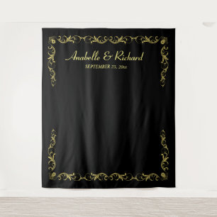 Tenture Elégant Mariage victorien Photo Booth Backdrop