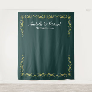 Tenture Elégant Mariage victorien Photo Booth Backdrop