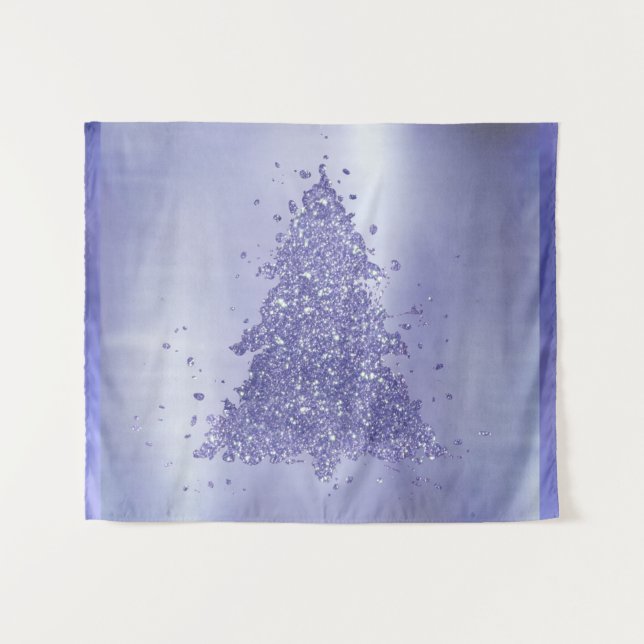 Tenture Elegant Merry Christmas | Charming Lavender Purple (Devant (Horizontal))
