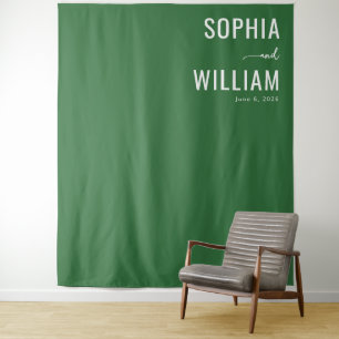 Tenture Élégant minimaliste typographique vert