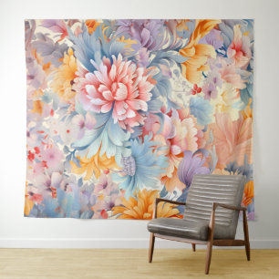 Tenture Élégant motif floral coloré Japon Art