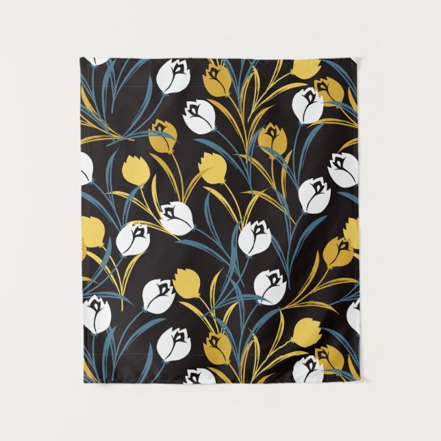 Tenture Élégant motif floral de Tulipe (Devant)