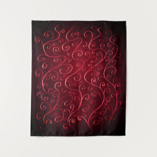 Tenture Élégant Motif Red Swirl