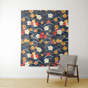 Tenture Élégant Motif sans couture en fleur de cerisier (1