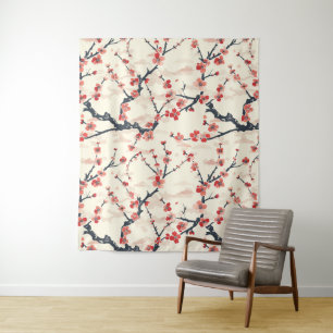 Tenture Élégant Motif sans couture en fleur de cerisier (5