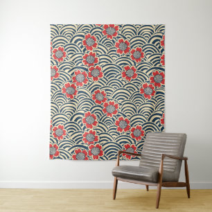Tenture Élégant Motif sans couture en fleur de cerisier (8