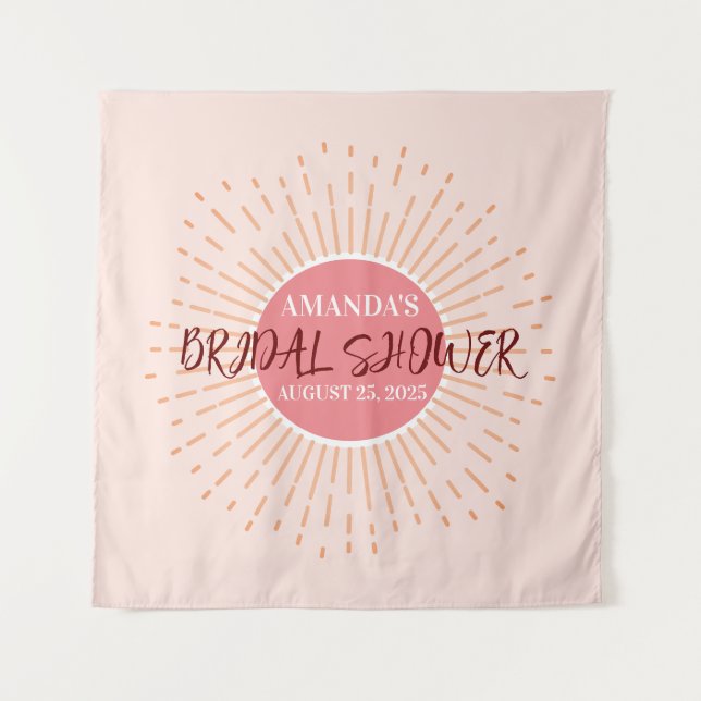 Tenture Elégant rose Mariage Photo Booth fond (Devant)