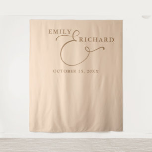 Tenture Elegant Soft Peach Mariage fond photo