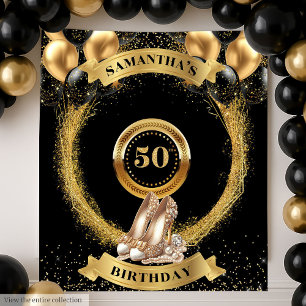 Tenture Elégante 50e anniversaire fond de Parties scintill