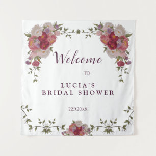 Tenture Élégante Bienvenue Fleurs de Mariage en Bourgogne 
