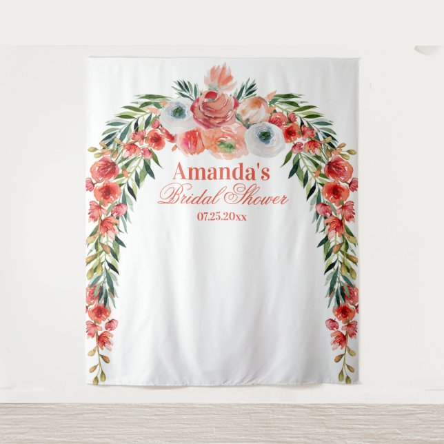 Tenture Elégante Fête des mariées d'arc floral arrière-pla (Devant)