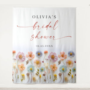 Tenture Elégante Fête des mariées Fleur sauvage Pastel Pin