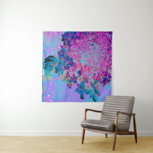 Tenture Élégante Hydrangea Limelight Bleu foncé et Magenta
