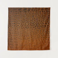 Élégante texture en cuir de crocodile marron.