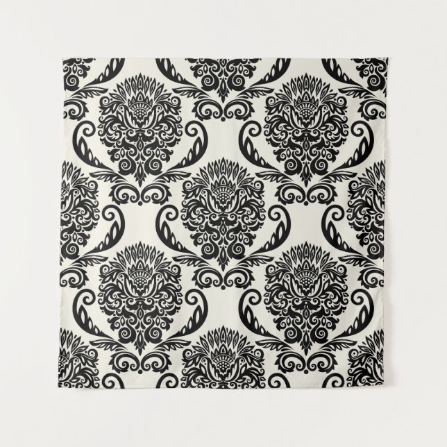 Tenture Éléments décoratifs, dessin sans couture libre. (Devant)