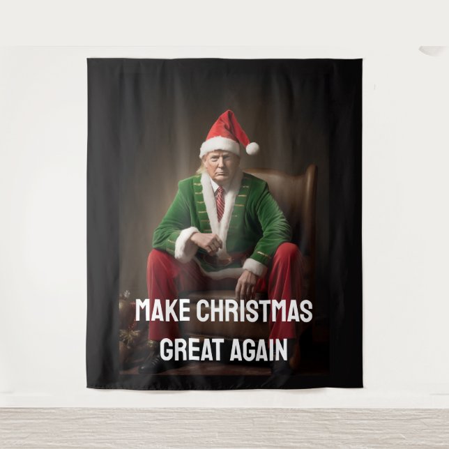 Tenture Elf de Noël Donald Trump (Devant)