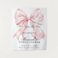 Elle Noue Le Nœud Rose Bienvenue Panneau
