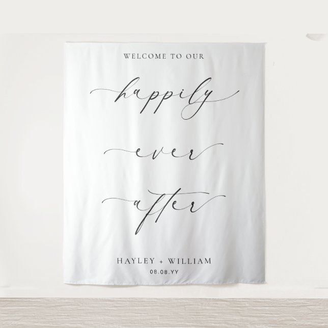 Tenture Ellesmere Bienvenue À tout jamais Mariage (Devant)