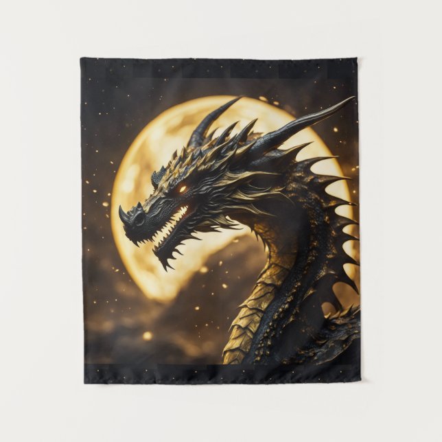 Tenture Ember le dragon mural chambre décor (Devant)
