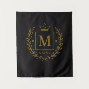 Tenture "Emblème Royal NMKY – Monogramme M Crest Design"