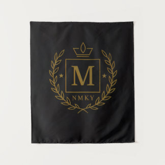 Tenture "Emblème Royal NMKY – Monogramme M Crest Design"