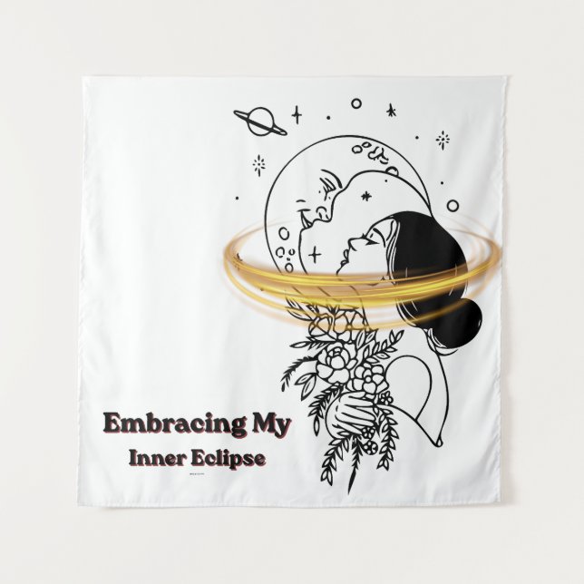 Tenture Embrasser mon éclipse intérieure Art en ligne luna (Devant)