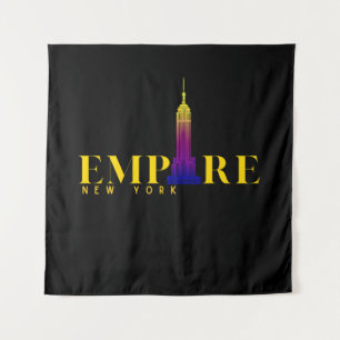 Tenture Empire State Building-New York-Or vibrant