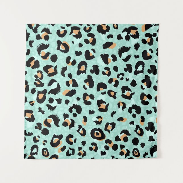 Tenture Empreinte de léopard, motif animal (Devant)