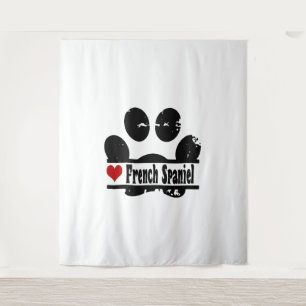 Tenture Empreinte de patte français espagnol chien