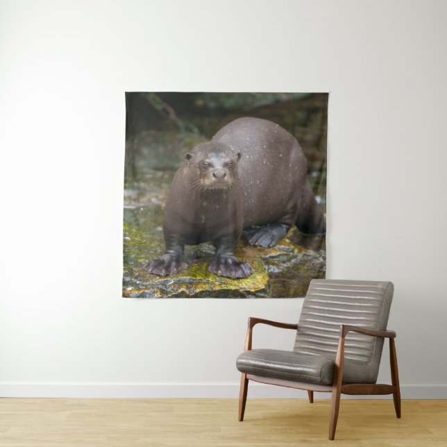 Tenture Empreintes de Pied de Giant Otter (En situation)