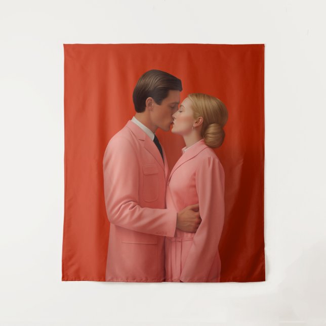 Tenture En amour en rouge (Devant)