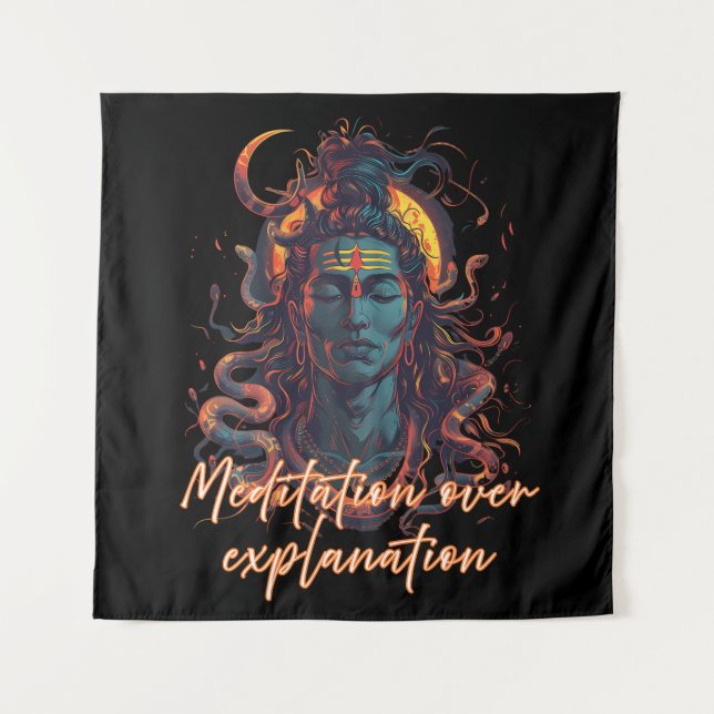 Tenture Énergie de Shiva, Puissance Divine, Conception de  (Devant)