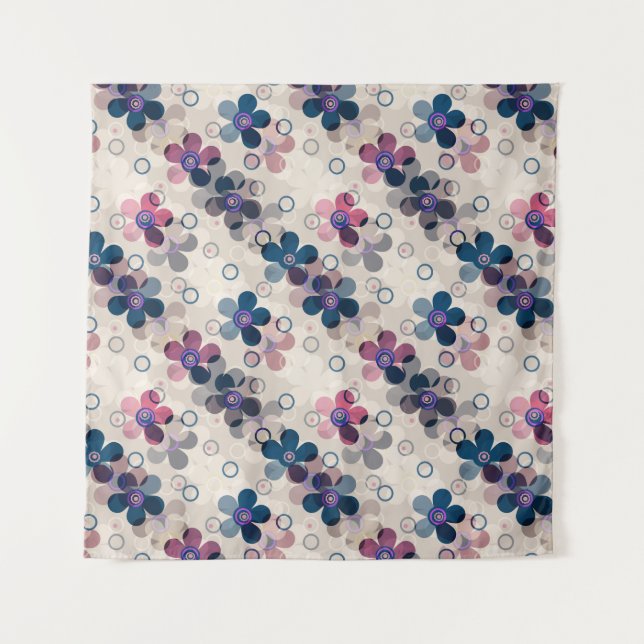 Tenture Enfants Abstraits mignon dessin animé fleurs fleur (Devant)
