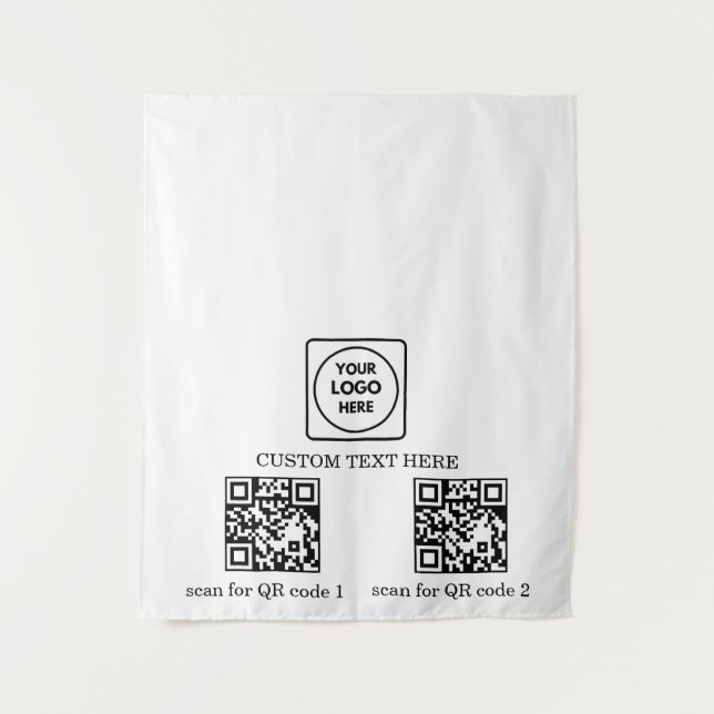 Tenture Enseigne de boutique éphémère avec code QR de marq (Devant)