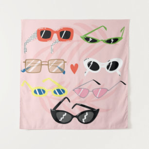 Tenture Ensemble de lunettes de soleil tendance dans un st