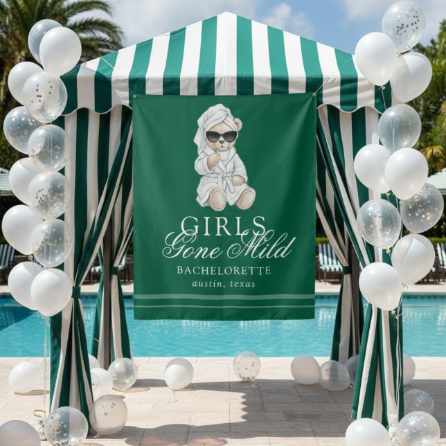 Tenture Enterrements de Vie de Jeune Fille Ours de Spa Fil (Not every bachelorette party needs to be wild—and that’s exactly the vibe of Girls Gone Mild!)
