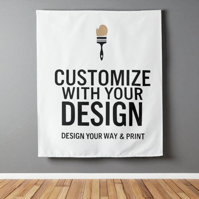 Tenture Entreprise Customisée 34x40" en blanc Personnalisé (Créateur téléchargé)