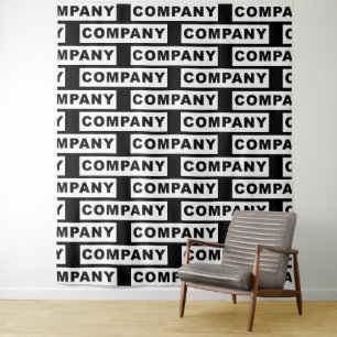 Tenture Entreprise de logo d'affaires personnalisé Black T