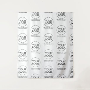 Tenture Entreprise de logo et de texte professionnel blanc