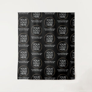 Tenture Entreprise de logo et de texte professionnels Blac