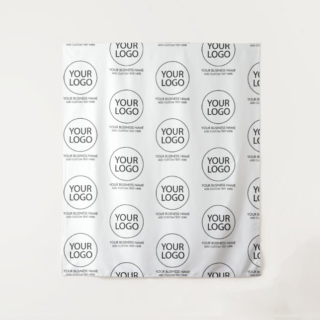 Tenture Entreprise de logo et de texte professionnels blan (Devant)