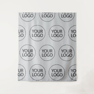 Tenture Entreprise Professionnelle de Logo Sur-Mesure Gris