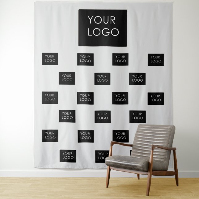 Tenture Entreprise Professionnelle Logo Gris Arrière-plan (En situation)