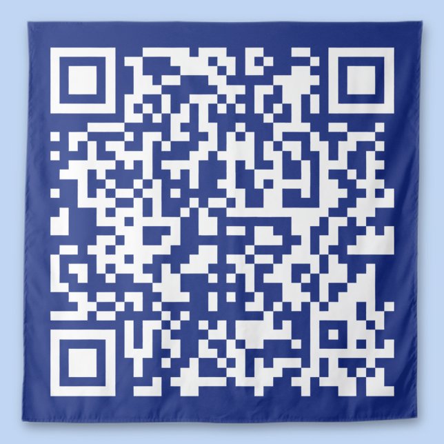 Tenture Entrer l'URL Généré instantanément Code QR | bleu  (Créateur téléchargé)