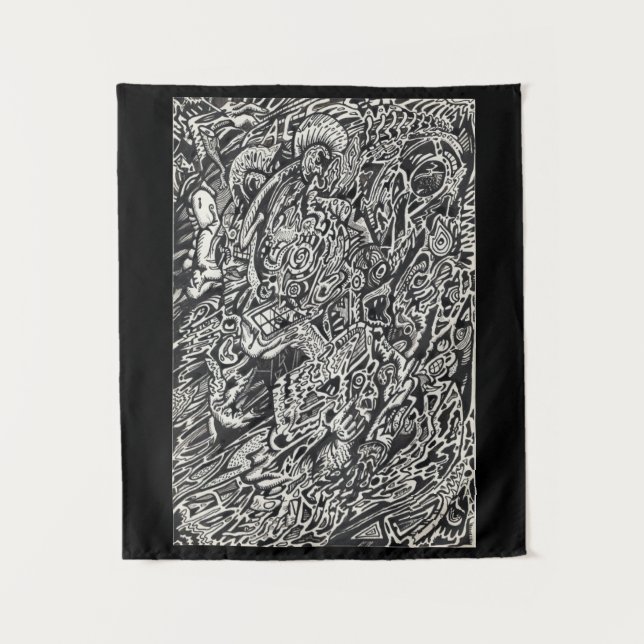 Tenture Entrez, L'Homme Microdot (Devant)